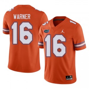 #16 Aidan Warner Gators Orange Jersey | Elite Swen Men Player Football Gear 72992422
