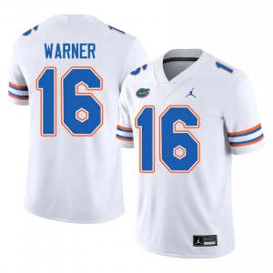 Florida Gators Aidan Warner #16 White Jersey | Genuine Stitched NCAA Football Men Apparel 56003955