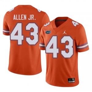 #43 Alfonzo Allen Jr. Gators Orange Jersey | Classic Swen Men Player Football Gear 45573415