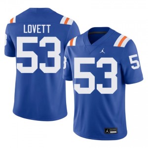 Durable Bryce Lovett #53 UF Gators Royal Alternate Jersey | Men University Football Stitched Fan Gear 68854676