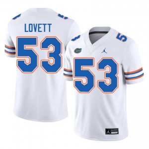 Florida Gators Bryce Lovett #53 White Jersey | Pro Cut Stitched NCAA Football Men Apparel 58899414