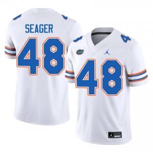 UF Gators Erich Seager #48 White Jersey | Essential Stitched NCAA Football Men Apparel 49141400