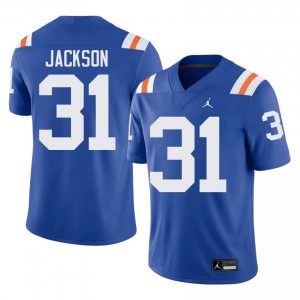 Elite Thread Evan Jackson #31 Florida Gators Royal Alternate Jersey | Men University Football Stitched Fan Gear 41413437