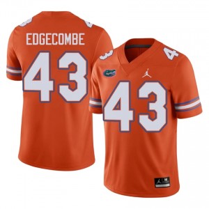 #43 Jaden Edgecombe Gators Orange Jersey | Authentic Stitch Men Player Football Gear 79929950