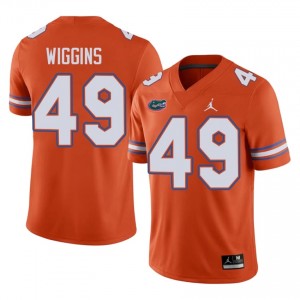 #49 Jalen Wiggins Gators Orange Jersey | Authentic Stitch Men Player Football Gear 88291666