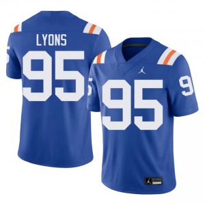 Durable Jamari Lyons #95 UF Gators Royal Alternate Jersey | Men University Football Stitched Fan Gear 43698331
