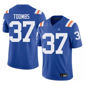 Elite Thread Javion Toombs #37 Florida Gators Royal Alternate Jersey | Men University Football Stitched Fan Gear 97492197