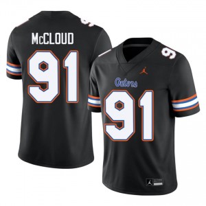Black Jeramiah McCloud #91 Florida Gators Jersey | Men High School Football Licensed Embroidery 76350533