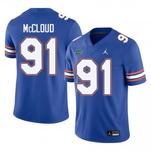 Jeramiah McCloud #91 Florida Jersey | Pro-Grade Royal College Football Men Embroidery 68785678