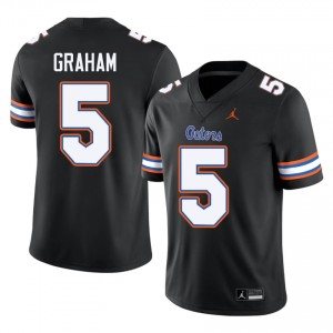 Black Myles Graham #5 Florida Gators Jersey | Men High School Football Moisture Wicking Embroidery 37151084