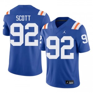 Officially Licensed Sebastian Scott #92 Florida Gators Royal Alternate Jersey | Men University Football Stitched Fan Gear 88281420