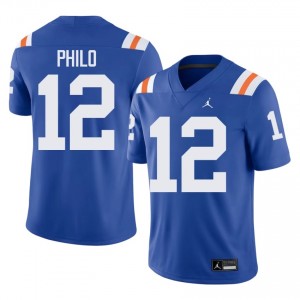 Elite Thread Aaron Philo #12 Florida Gators Royal Alternate Jersey | Men University Football Stitched Fan Gear 68151404