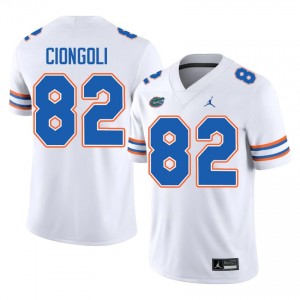 Florida Gators Ace Ciongoli #82 White Jersey | Genuine Stitched NCAA Football Men Apparel 90920495