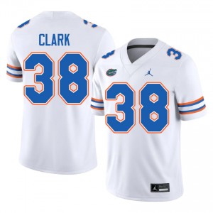 UF Gators Alec Clark #38 White Jersey | Essential Stitched NCAA Football Men Apparel 72354540