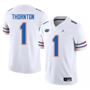 UF Gators Bryce Thornton #1 White Jersey | Premium Stitched NCAA Football Men Apparel 26880742