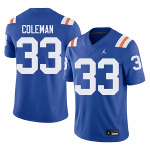 Durable DJ Coleman #33 UF Gators Royal Alternate Jersey | Men University Football Stitched Fan Gear 97218796
