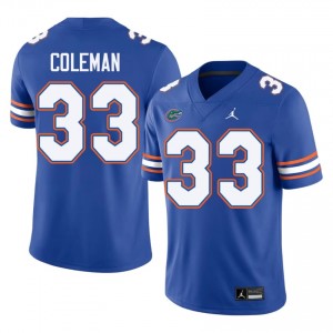 DJ Coleman #33 Florida Jersey | Exclusive Royal College Football Men Embroidery 13432859