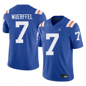 Durable Danny Wuerffel #7 UF Gators Royal Alternate Jersey | Men University Football Stitched Fan Gear 78657954