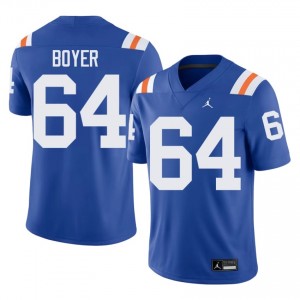 Elite Thread Eagan Boyer #64 Florida Gators Royal Alternate Jersey | Men University Football Stitched Fan Gear 86766656