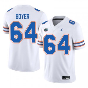 UF Gators Eagan Boyer #64 White Jersey | Premium Stitched NCAA Football Men Apparel 70831345