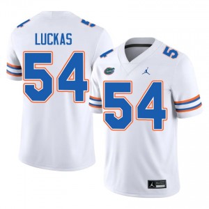 Florida Gators Javarii Luckas #54 White Jersey | Genuine Stitched NCAA Football Men Apparel 90204169