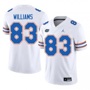 UF Gators Justin Williams #83 White Jersey | Essential Stitched NCAA Football Men Apparel 94116737