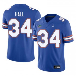 Kaiden Hall #34 Florida Gators Jersey | Gameday Royal College Football Men Embroidery 40812765