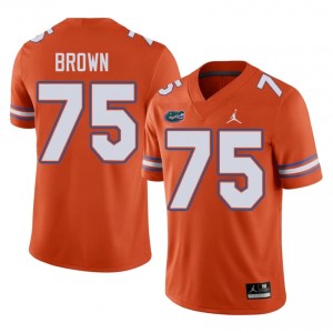 #75 Lomas Brown Gators Orange Jersey | Authentic Stitch Men Player Football Gear 92581067