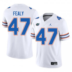 Florida Gators Miller Fealy #47 White Jersey | Genuine Stitched NCAA Football Men Apparel 34213495