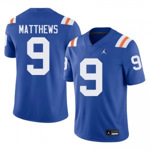 Officially Licensed Shane Matthews #9 Florida Gators Royal Alternate Jersey | Men University Football Stitched Fan Gear 92232057