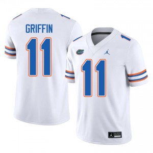 Florida Gators Will Griffin #11 White Jersey | Pro Cut Stitched NCAA Football Men Apparel 54149902