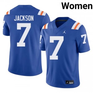Top-Tier Amir Jackson #7 Florida Royal Alternate Jersey | Women University Football Embroidery Fan Gear 69557715