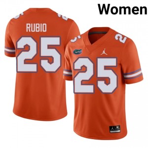 #25 Anthony Rubio UF Gators Orange Jersey | Classic Stitched Women Player Football Gear 53815447