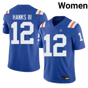 Officially Licensed Ben Hanks III #12 Florida Gators Royal Alternate Jersey | Women University Football Embroidery Fan Gear 50445435