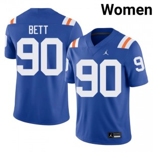Durable Brendan Bett #90 Florida Royal Alternate Jersey | Women University Football Embroidery Fan Gear 47575221