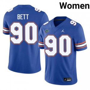 Brendan Bett #90 Gators Jersey | Exclusive Royal College Football Women Swen 67572960