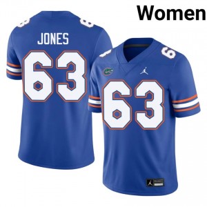 Caden Jones #63 Gators Jersey | Exclusive Royal College Football Women Swen 95893501