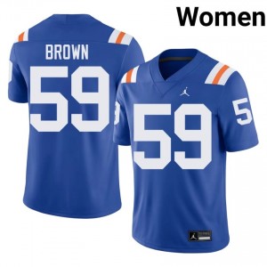 Officially Licensed Corey Brown #59 Florida Gators Royal Alternate Jersey | Women University Football Embroidery Fan Gear 40684165