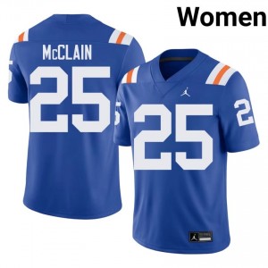 Officially Licensed Cormani McClain #25 Florida Gators Royal Alternate Jersey | Women University Football Embroidery Fan Gear 77091688