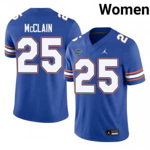 Cormani McClain #25 Gators Jersey | Iconic Royal College Football Women Stitch 12672513