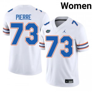 Florida Daniel Pierre Louis #73 White Jersey | Essential Embroidery NCAA Football Women Apparel 78196224