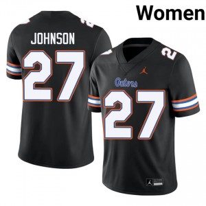 Black Dijon Johnson #27 Gators Jersey | Women High School Football Limited Swen 78542610