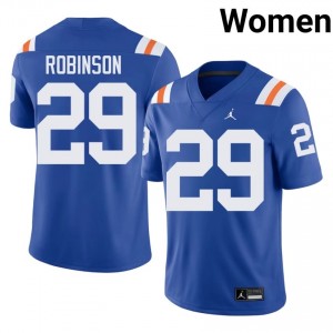 Officially Licensed Jaden Robinson #29 Florida Gators Royal Alternate Jersey | Women University Football Embroidery Fan Gear 91356897
