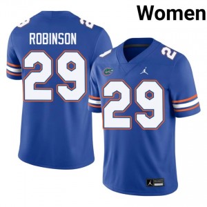 Jaden Robinson #29 Gators Jersey | Iconic Royal College Football Women Stitch 56092388