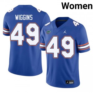 Jalen Wiggins #49 Gators Jersey | Exclusive Royal College Football Women Swen 41852173