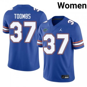 Javion Toombs #37 Gators Jersey | Exclusive Royal College Football Women Swen 63697647