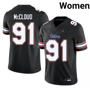 Black Jeramiah McCloud #91 Gators Jersey | Women High School Football Limited Swen 12388586