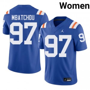 Durable Joseph Mbatchou #97 Florida Royal Alternate Jersey | Women University Football Embroidery Fan Gear 82170968