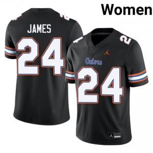 Black Kamran James #24 Gators Jersey | Women High School Football Licensed Stitch 68313901