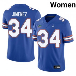 Kelvin Jimenez #34 Gators Jersey | Pro-Grade Royal College Football Women Swen 90357415